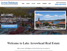 Tablet Screenshot of lakearrowheadrealestateca.com